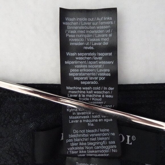 LIVERPOOL Stella Kick Flare Pants Women's Plus Size 18W Black Crackle Coated - Picture 12 of 13